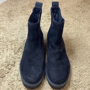 Timberland Women Black Full Grain Brimfield Mid Chelsea Boot Size 9.5